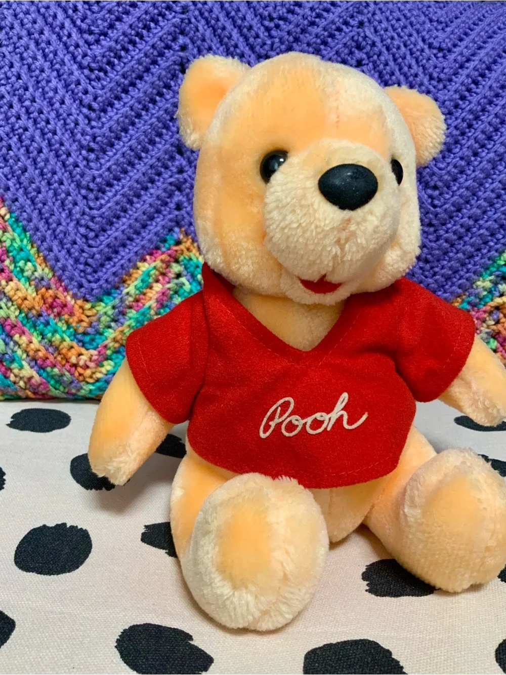 Vintage Disneyland Winnie the Pooh Bear Plush Stuffed Animal Toy Disney World